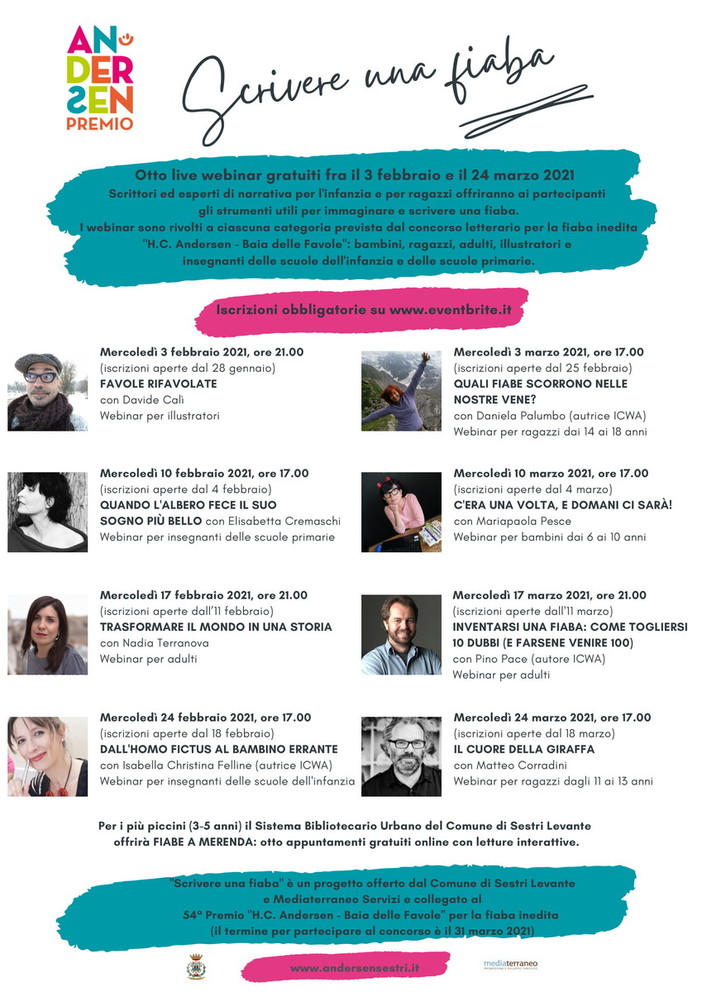 Premio 'H.C. Andersen - Baia delle Favole': bando prorogato fino al 31 marzo