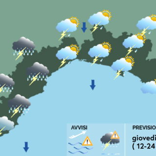 Meteo, temporali sparsi su tutta la Liguria: rischio grandine di piccole-medie dimensioni
