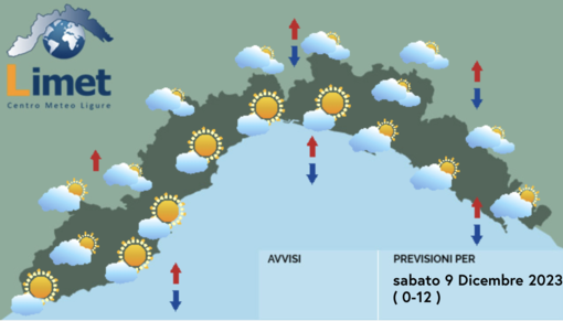 Meteo, in Liguria tempo variabile e un generale aumento della temperatura Meteo, in Liguria tempo variabile e un generale aumento della temperatura