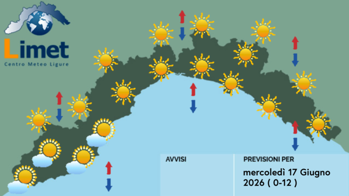Meteo, cieli sereni su tutta la Liguria Meteo, cieli sereni su tutta la Liguria