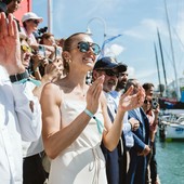 Silvia Salis alla partenza della The Ocean Race