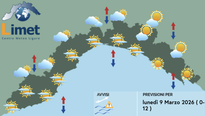 Meteo, inizio settimana con nuvolosità in aumento sulla regione