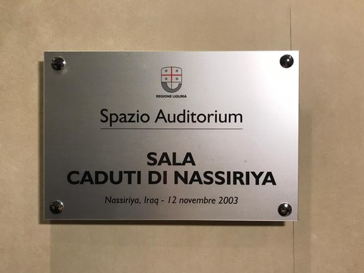 L'auditorium della Regione in piazza De Ferrari intitolato ai caduti di Nassirya