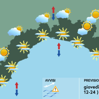 Meteo, al mattino velature diffuse su tutta la Liguria alternate a schiarite sui versanti costieri