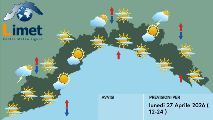 Meteo, al mattino cieli parzialmente nuvolosi lungo la costa