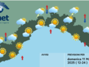 Meteo, nuvolosità sparsa nelle aree interne legata a rovesci o temporali