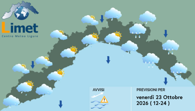 Meteo, al mattino nubi sparse su tutta la Liguria Meteo, al mattino nubi sparse su tutta la Liguria