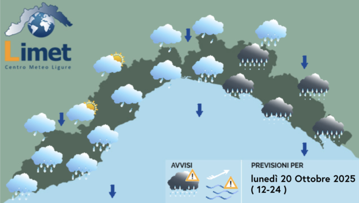 Meteo, arriva l’autunno: temporali e piogge intense sulla Liguria