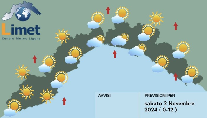 Meteo, tempo soleggiato sulla Liguria ma scendono le temperature massime Meteo, tempo soleggiato sulla Liguria ma scendono le temperature massime