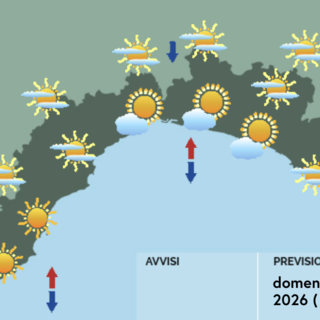 Meteo, domenica prevalentemente soleggiata sulla Liguria