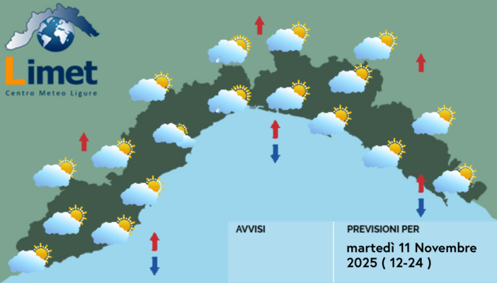 Meteo, al mattino cieli molto nuvolosi con possibili deboli piovaschi