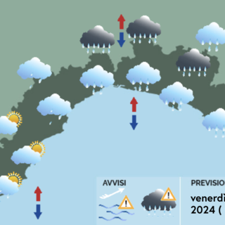 Meteo, rovesci anche intensi sulla Liguria