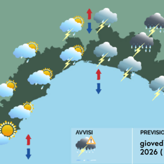 Meteo, temporali forti sulla Liguria: rischio nubifragi