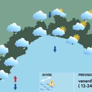 Meteo, al mattino cielo nuvoloso con piogge deboli o moderate tra Genova e il medio Levante