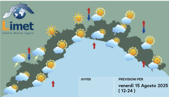 Meteo, giornata di Ferragosto calda ma con possibili temporali pomeridiani nelle aree interne