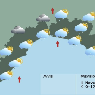 Meteo, molti annuvolamenti e qualche pioggia su tutta la Liguria