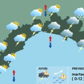 Meteo, temporali forti tra Savonese e Genovese: piogge intense anche a carattere di nubifragio