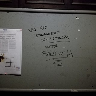 Svastica sulla chiesa