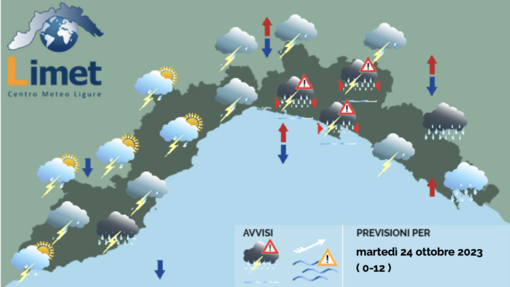 Meteo, termina l'allerta arancione. Gialla fino alle 15 sulla Liguria centrale Meteo, termina l'allerta arancione. Gialla fino alle 15 sulla Liguria centrale
