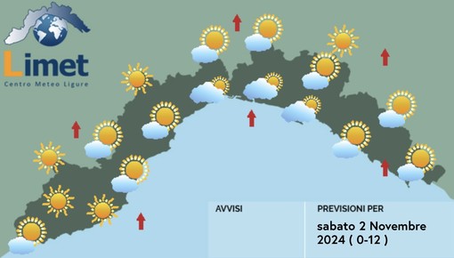 Meteo, tempo soleggiato sulla Liguria ma scendono le temperature massime Meteo, tempo soleggiato sulla Liguria ma scendono le temperature massime