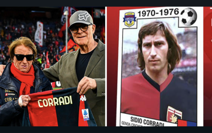 L’iniziativa benefica promossa Genoa Club Sestri Ponente, l’icona Sidio Corradi in una figurina da collezione L’iniziativa benefica promossa Genoa Club Sestri Ponente, l’icona Sidio Corradi in una figurina da collezione