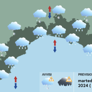 Meteo, maltempo su tutta la Liguria: possibili nevicate a bassa quota