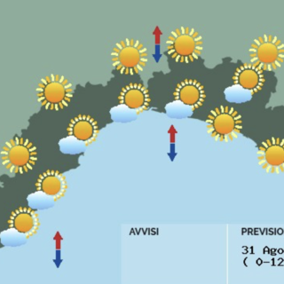 Meteo, giornata stabile e soleggiata su tutta la Liguria