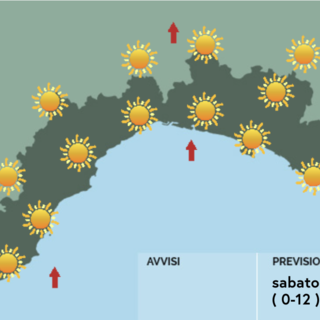 Meteo, sabato caldo e soleggiato sulla Liguria