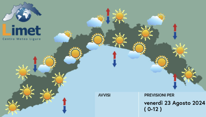 Meteo, caldo in aumento su tutta la Liguria Meteo, caldo in aumento su tutta la Liguria