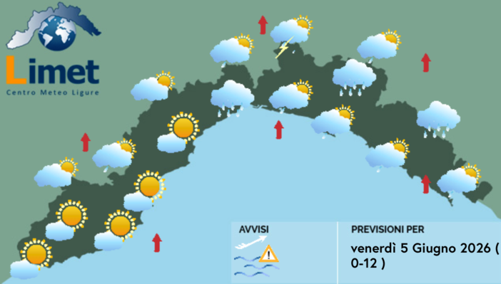 Meteo, al mattino possibili temporali tra Val Polcevera e Valle Scrivia