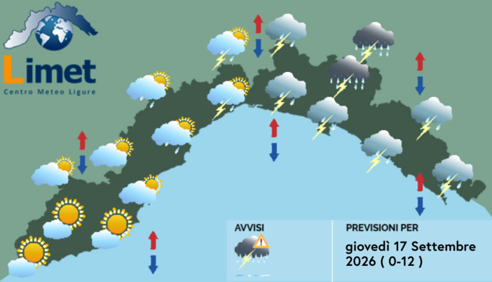 Meteo, temporali forti sulla Liguria: rischio nubifragi Meteo, temporali forti sulla Liguria: rischio nubifragi