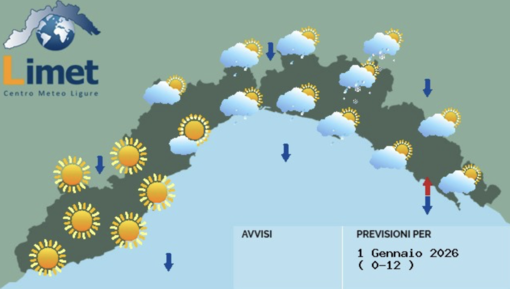 Meteo, inizio anno con cieli nuvolosi e qualche precipitazione