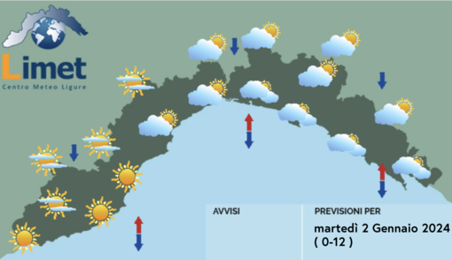 Meteo, la Liguria si divide in due: pioggia a levante, qualche nuvola a ponente Meteo, la Liguria si divide in due: pioggia a levante, qualche nuvola a ponente