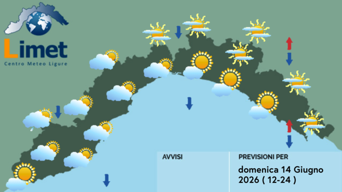 Meteo, nuvolosità sparsa sulla Liguria e possibili pioviggini sul ponente genovese Meteo, nuvolosità sparsa sulla Liguria e possibili pioviggini sul ponente genovese