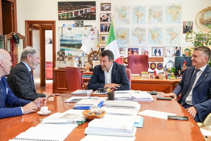 Infrastrutture, Bucci incontra Salvini a Roma: “Accelerare i cantieri che stressano la rete autostradale ligure”
