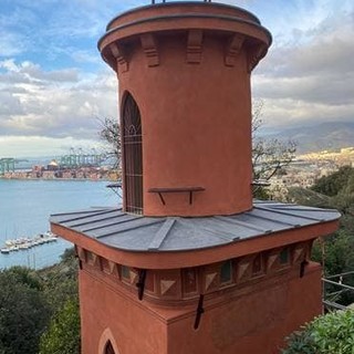 Pegli, quasi terminato il restauro della Torretta di Villa Banfi