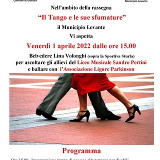 'Il Tango e le sue sfumature': l'iniziativa a Levante