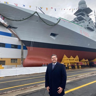 Fincantieri di Riva Trigoso: varo della fregata “Emilio Bianchi”