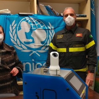 UNICEF: i Vigili del Fuoco di Genova hanno sanificato la sede ligure dell'associazione
