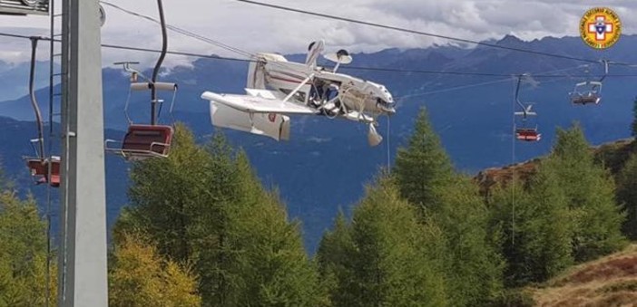 Sondrio: genovese precipita con un ultraleggero, è salvo Sondrio: genovese precipita con un ultraleggero, è salvo