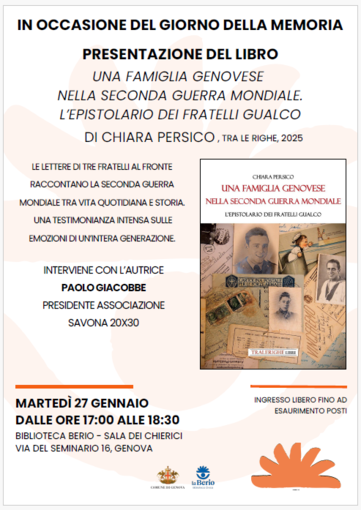 Giorno della Memoria, alla Berio letture della Seconda guerra mondiale