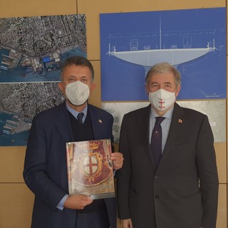 Palazzo Tursi: incontro tra il Sindaco Marco Bucci e l'ambasciatore del Messico in Italia Carlos Eugenio Garcìa de Alba Zepeda