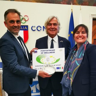 Viale alla cerimonia di presentazione dei Comuni candidati a città dello sport e per Genova capitale europea dello sport 2024