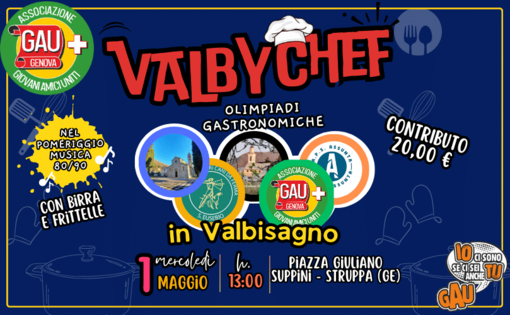 ValbyChef: il 1° maggio le associazioni della Valbisagno si sfidano a tavola (a scopo benefico)