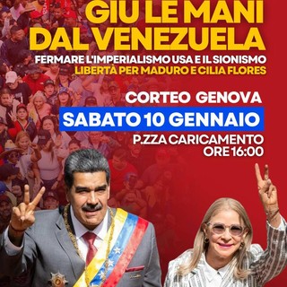 “Giù le mani dal Venezuela”, sabato nuovo presidio in piazza Caricamento “Giù le mani dal Venezuela”, sabato nuovo presidio in piazza Caricamento