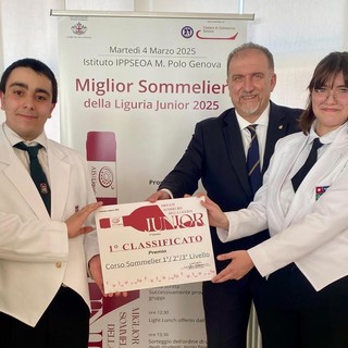 Anna della Casagrande e Gabriele Alfano sono i migliori Sommelier della Liguria Junior