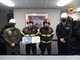 Vigili del fuoco di Genova insigniti di una targa per un intervento di soccorso sulla Navy Mount Whitney (FOTO) Vigili del fuoco di Genova insigniti di una targa per un intervento di soccorso sulla Navy Mount Whitney (FOTO)