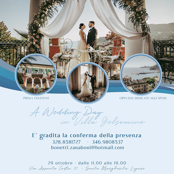 Wedding day dedicato ai futuri sposi  a Villa Gelsomino di Santa Margherita