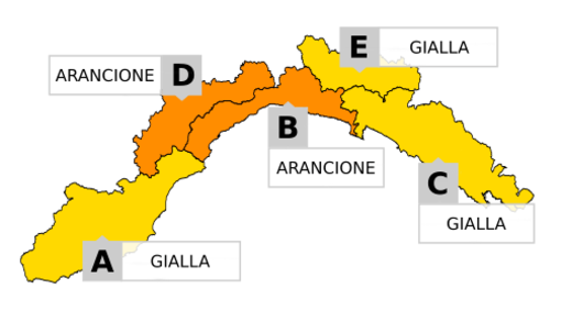 Maltempo in Liguria: Arpal aggiorna l'allerta meteo per temporali