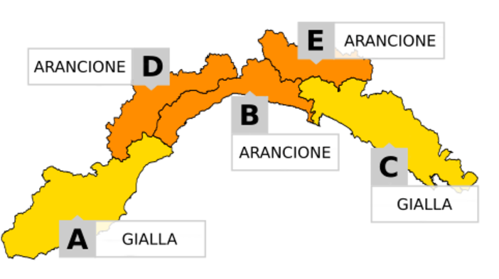 Domenica di maltempo: allerta arancione sul genovesato e nell'entroterra con temporali forti dalle 8